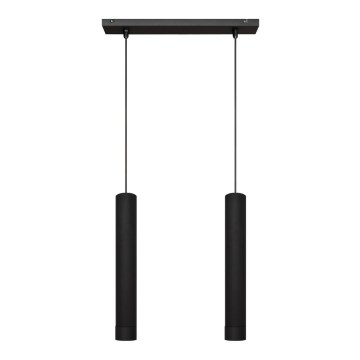 LED Підвісна люстра TUBA 2xGU10/4,8W/230V чорний