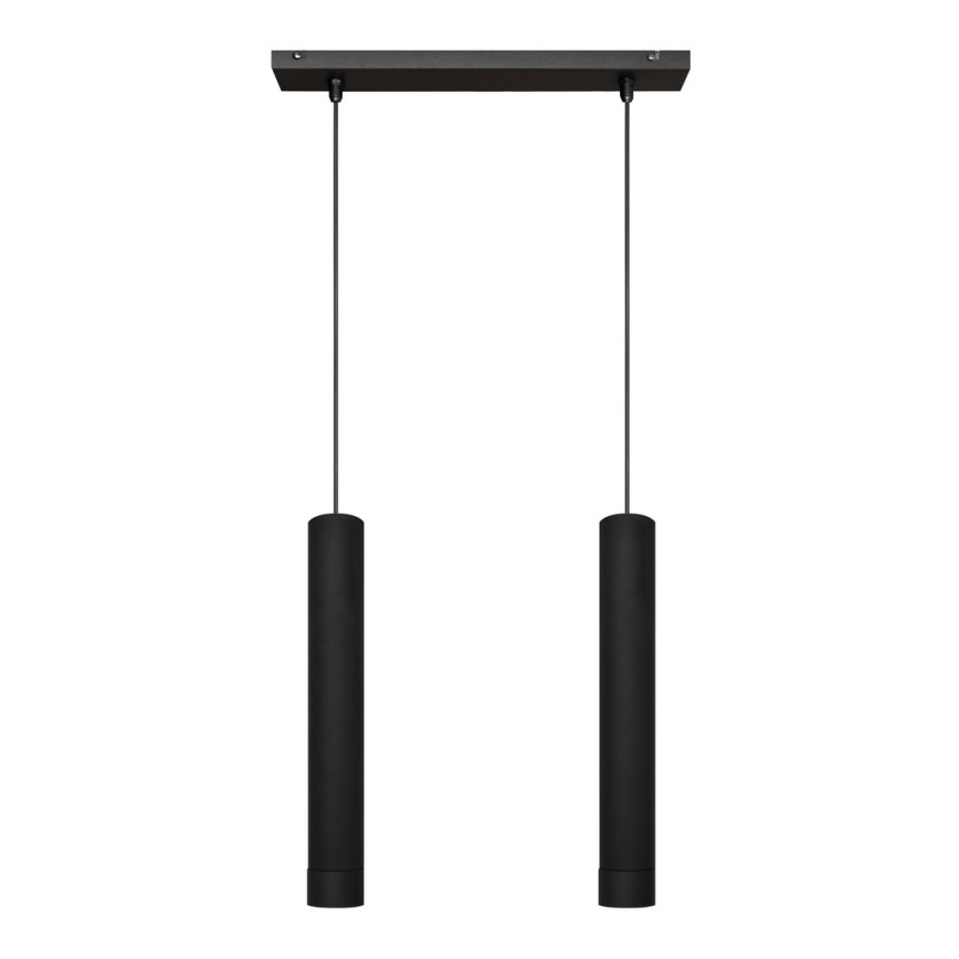 LED Підвісна люстра TUBA 2xGU10/4,8W/230V чорний