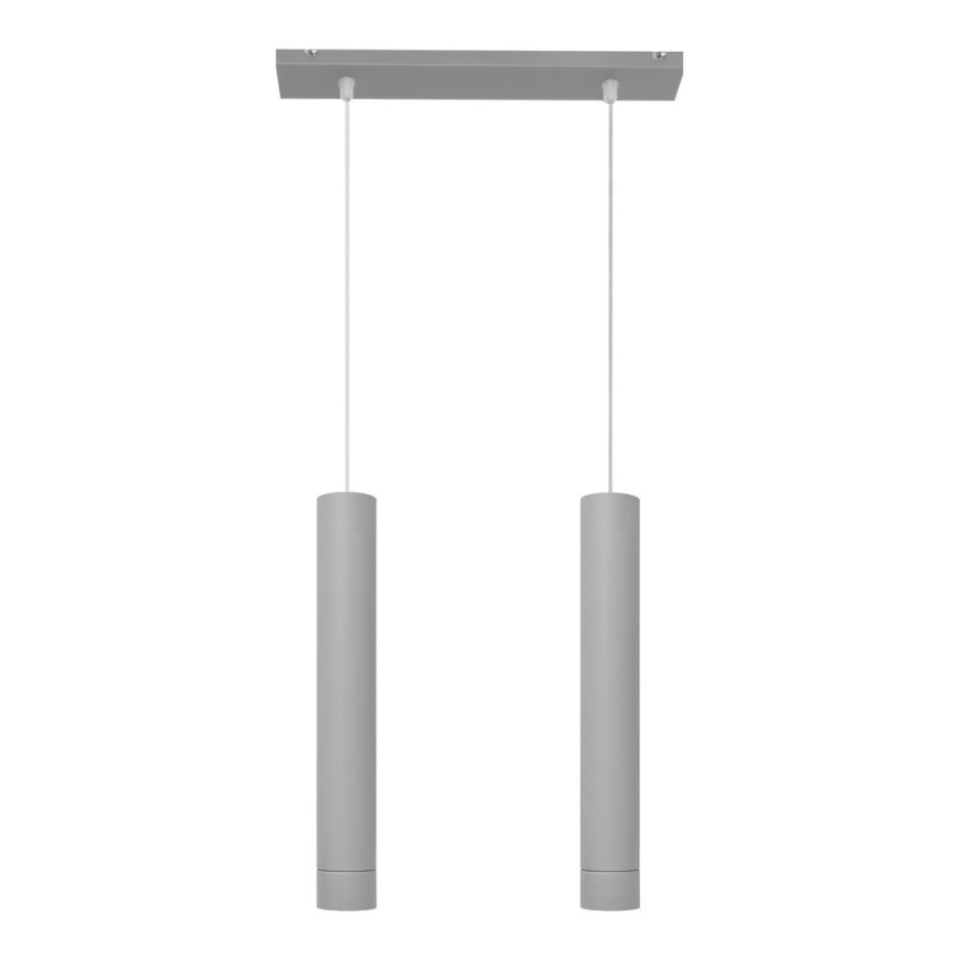 LED Підвісна люстра TUBA 2xGU10/4,8W/230V сірий