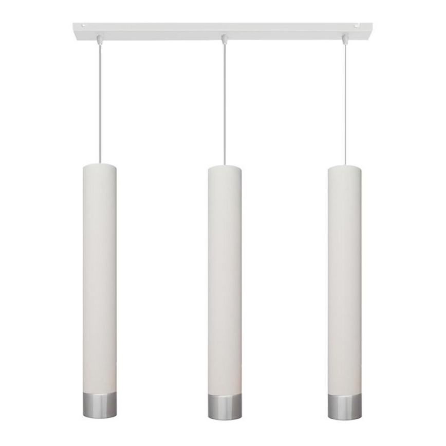 LED Підвісна люстра TUBA 3xGU10/4,8W/230V білий/матовий хром