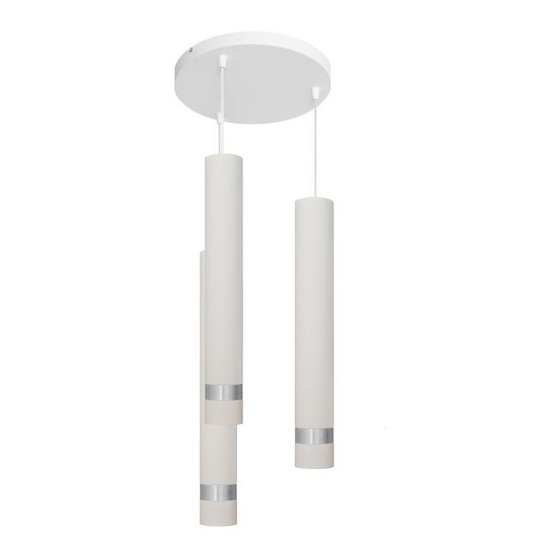 LED Підвісна люстра TUBA 3xGU10/4,8W/230V білий/матовий хром