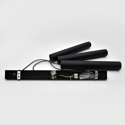 LED Підвісна люстра TUBA 3xGU10/4,8W/230V чорний