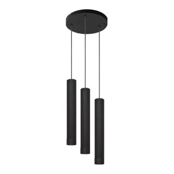 LED Підвісна люстра TUBA 3xGU10/4,8W/230V чорний