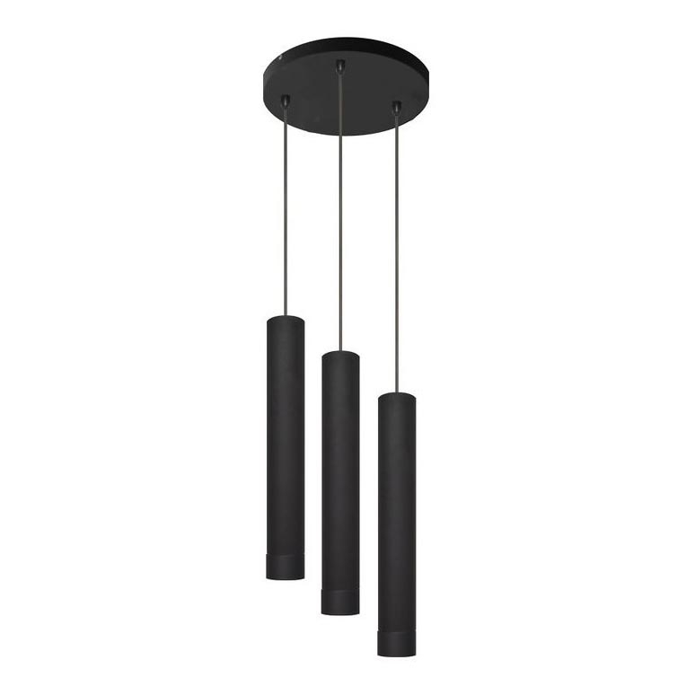 LED Підвісна люстра TUBA 3xGU10/4,8W/230V чорний