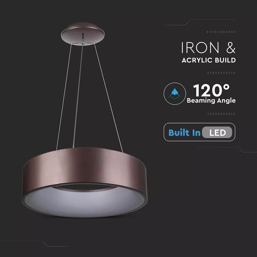 LED-підвісна люстра з регулюванням яскравості на тросі LED/20W/230V