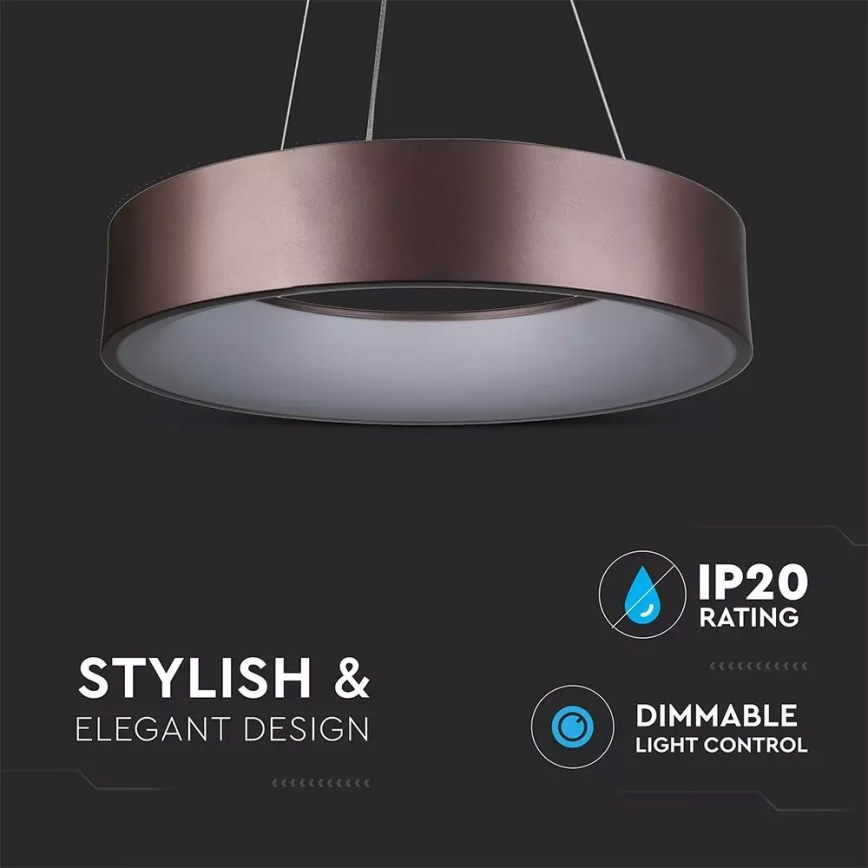 LED підвісна люстра з регулюванням яскравості на тросі LED/30W/230V