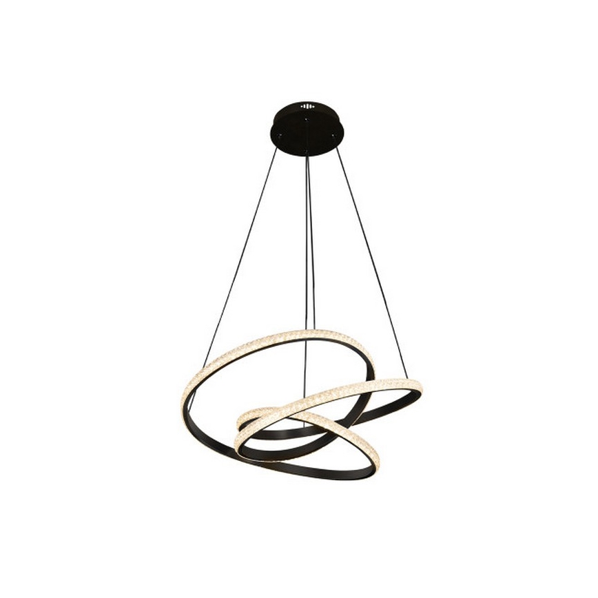 Світлодіодна люстра на тросі з регульованою яскравістю LED, 90 Вт, 230 В, 3000–6500 К, діаметром 47 см + пульт дистанційного керування