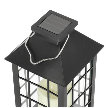 LED Підвісний світильник на сонячній батареї LED/0,02W/1,2V 1xAA 2700K IP44 200 mAh чорний