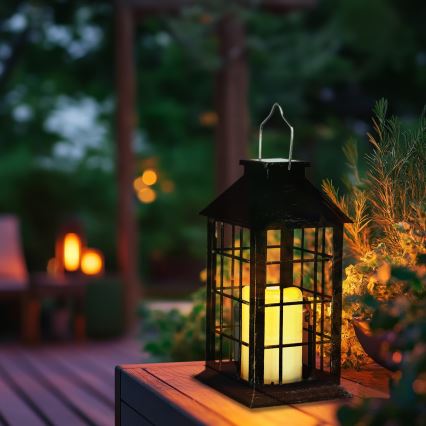 LED Підвісний світильник на сонячній батареї LED/0,02W/1,2V 1xAA 2700K IP44 200 mAh патина