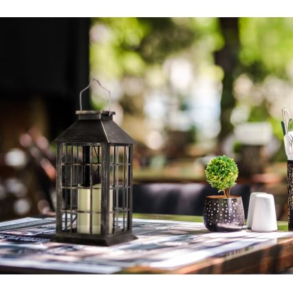 LED Підвісний світильник на сонячній батареї LED/0,02W/1,2V 1xAA 2700K IP44 200 mAh патина