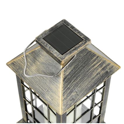 LED Підвісний світильник на сонячній батареї LED/0,02W/1,2V 1xAA 2700K IP44 200 mAh патина