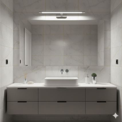 Светодиодный светильник для зеркала KLIMT LED, 12 Вт, 230 В, 3000/4000/6000K, 60 см, IP44, полированный хром