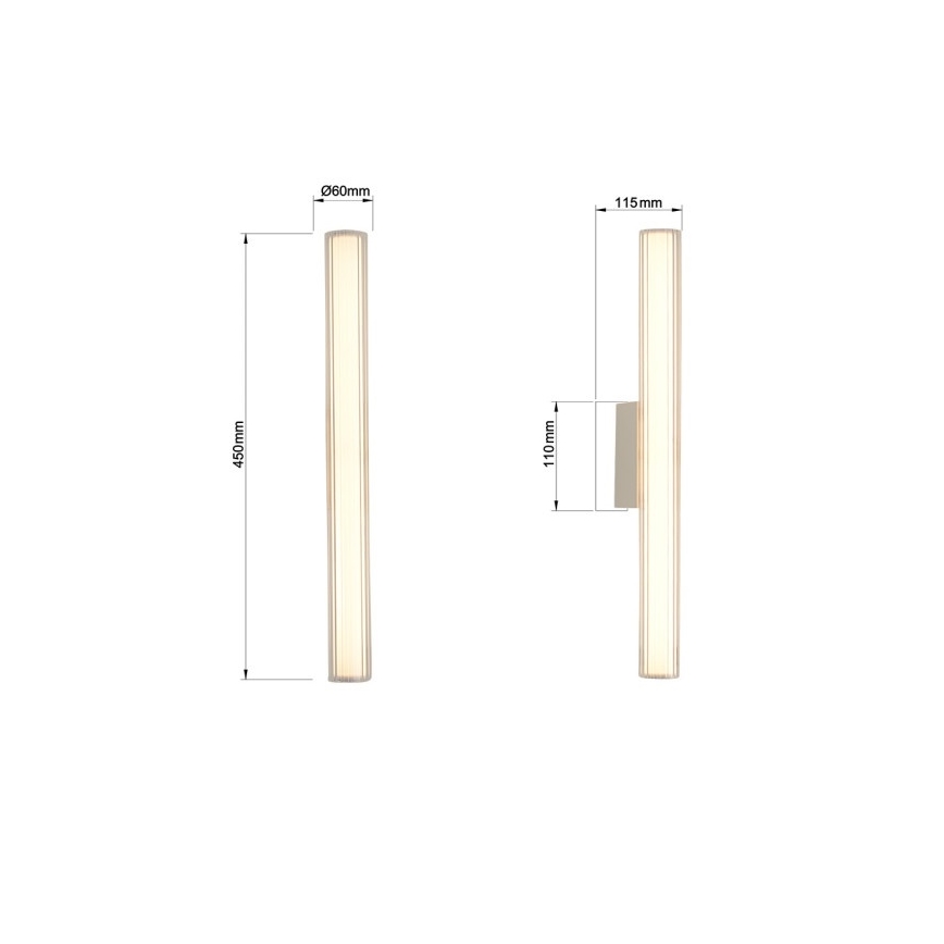 LED-светильник для зеркала LINEA LED/8W/230V 3000/4000/6000K IP44 45 cm матовый хром