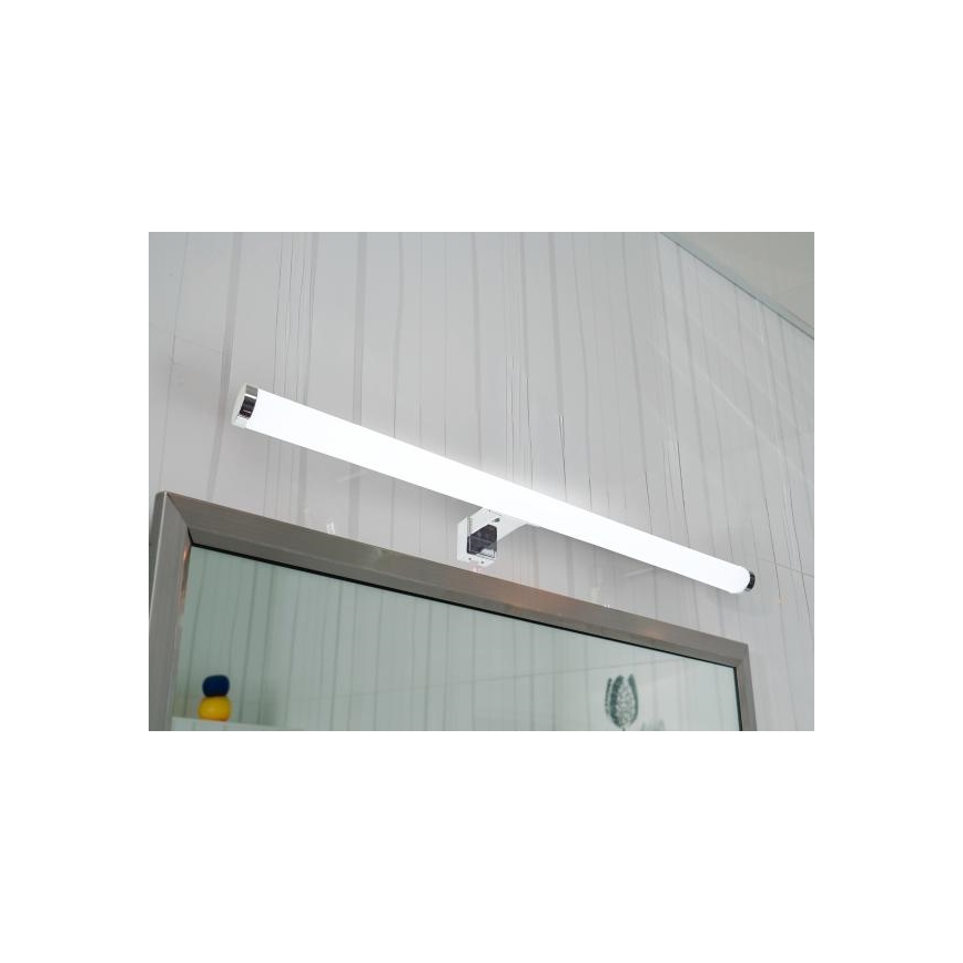 LED-подсветка для зеркала в ванную, 12 Вт/230 В, 59,5 см, IP44, глянцевый хром