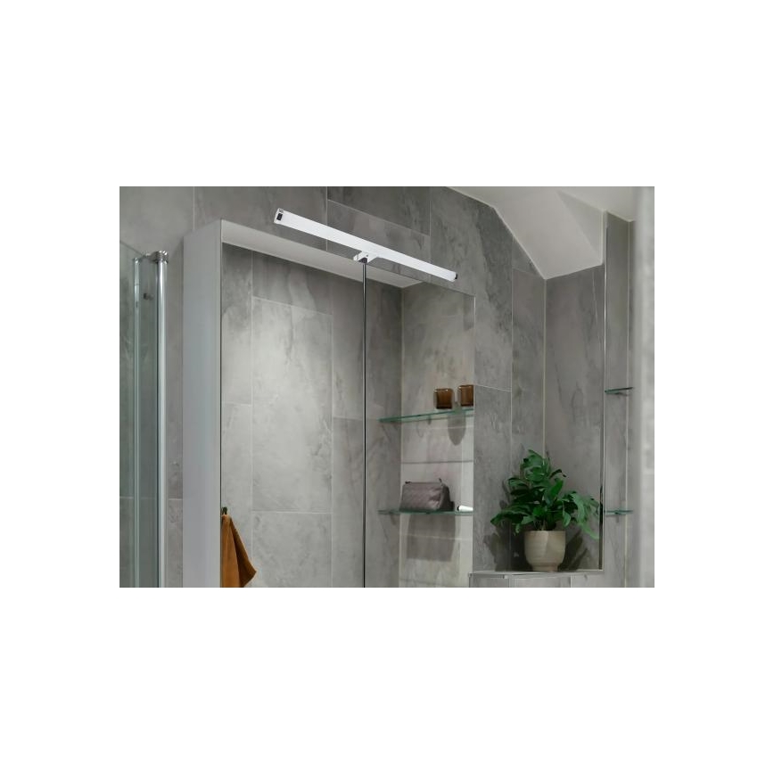 LED-подсветка для зеркала в ванную, 12 Вт/230 В, 59,5 см, IP44, глянцевый хром