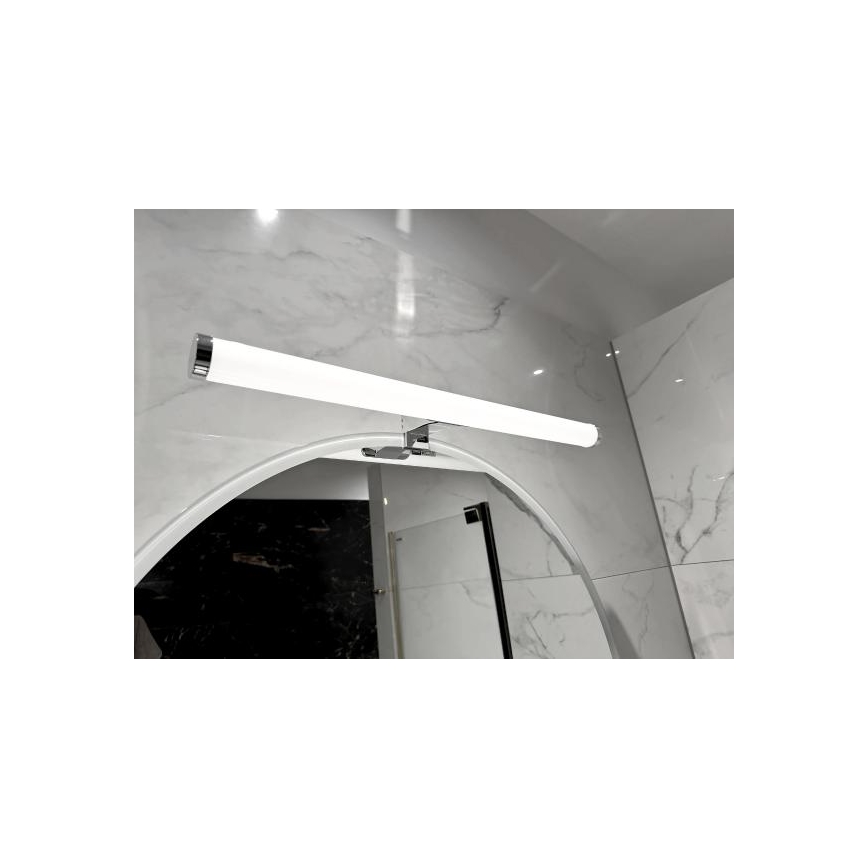 LED-подсветка для зеркала в ванную, 12 Вт/230 В, 59,5 см, IP44, глянцевый хром