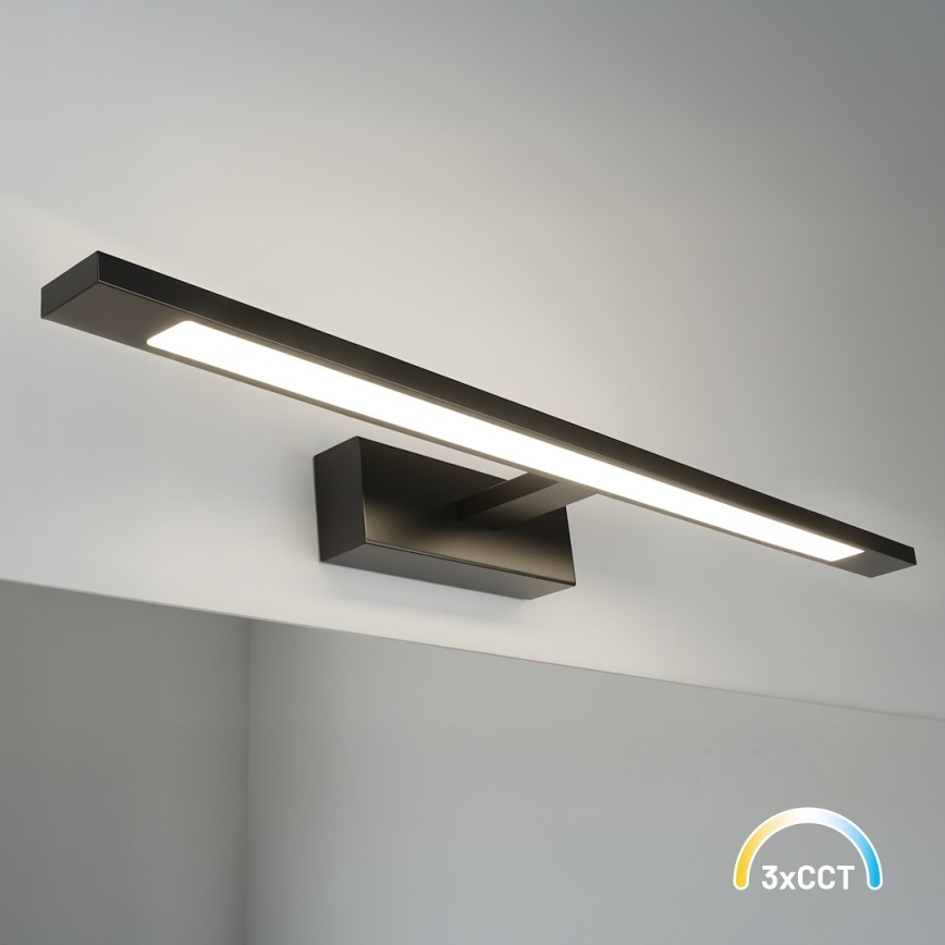 LED-светильник для зеркала в ванной KLIMT, 12 Вт, 230 В, 3000/4000/6000K, 60 см, IP44, черный