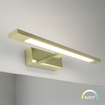 LED-подсветка зеркала для ванной KLIMT, 8 Вт, 230 В, 3000/4000/6000K, 40 см, IP44, золотистая