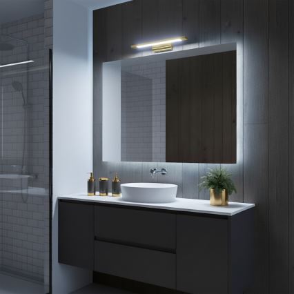 LED-подсветка зеркала для ванной KLIMT, 8 Вт, 230 В, 3000/4000/6000K, 40 см, IP44, золотистая