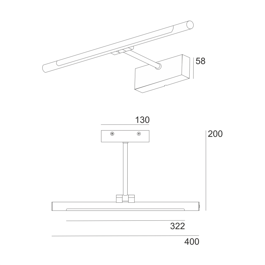 LED-подсветка зеркала для ванной MIRROR LED/6Вт/230В 4000К IP44 40 см черная