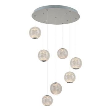 LED Подвесная лампа CREMONA 7xLED/5W/230V 3000K матовый хром