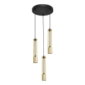 LED Подвесная люстра BARS 3xGU10/4,8W/230V золотая/черная