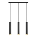 LED Подвесная люстра TUBA 3xGU10/4,8W/230V черный/золотой