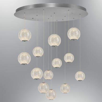 LED Подвесной светильник CREMONA 13xLED/5W/230V 3000K матовый хром