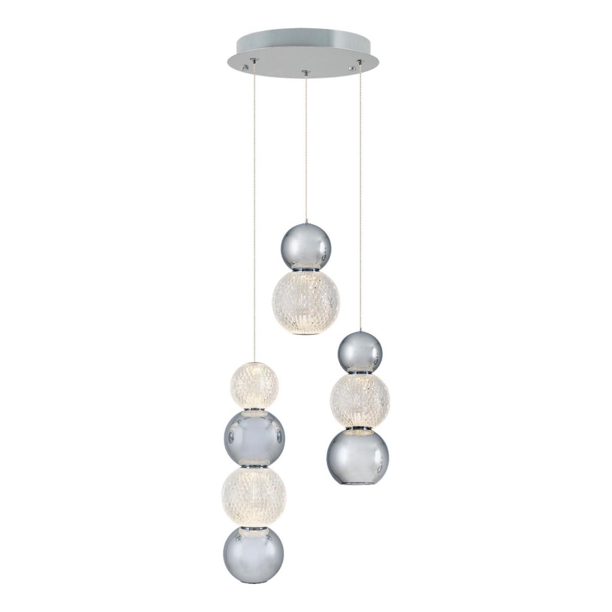 LED Подвесной светильник CREMONA LED/17W/230V 3000K матовый хром