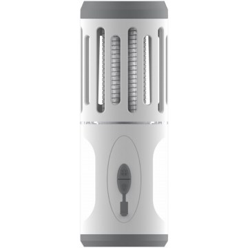 LED Портативна акумуляторна лампа з ловцем комах LED/6W/1800 mAh IPX4 біла/сіра