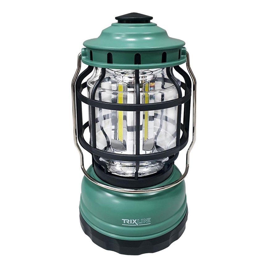 LED Портативна для кемпінгу лампа з регулюванням яскравості 3xLED/3W/3xAA IPX4 зелений