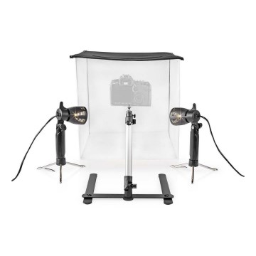 LED Портативна фотостудія 2xGU10/5W/230V