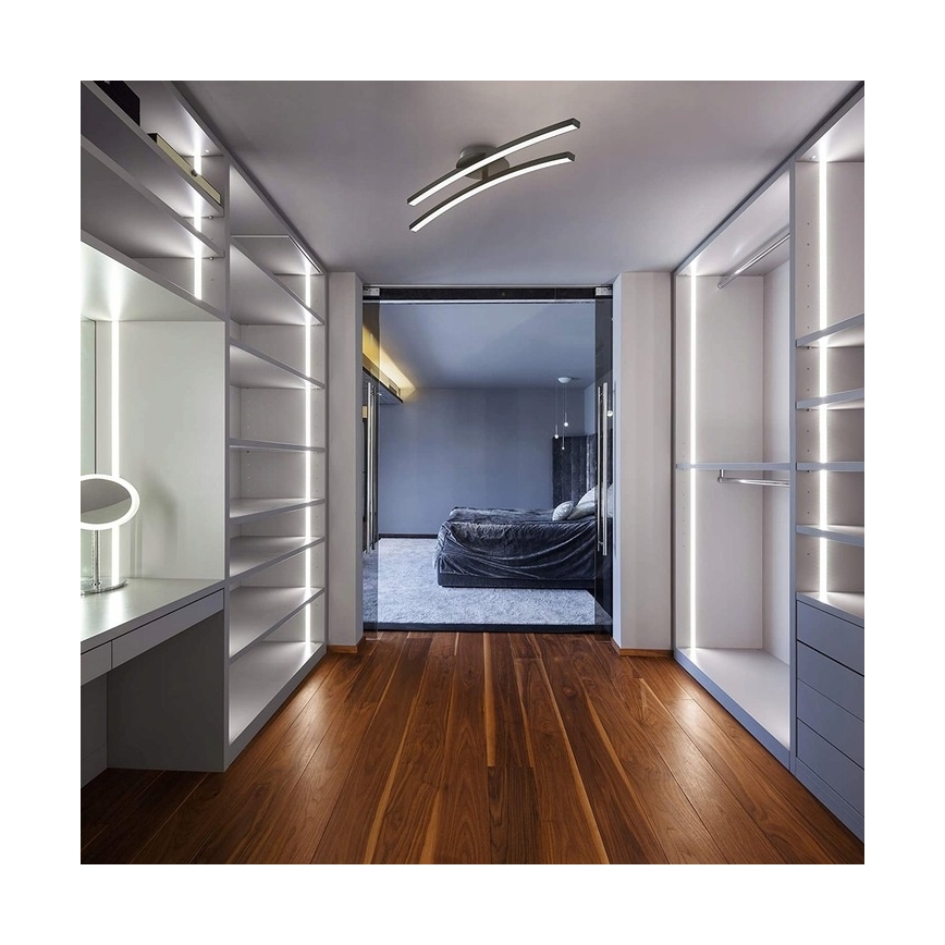 LED-потолочный светильник 2xLED/6W/230V 3000K черный