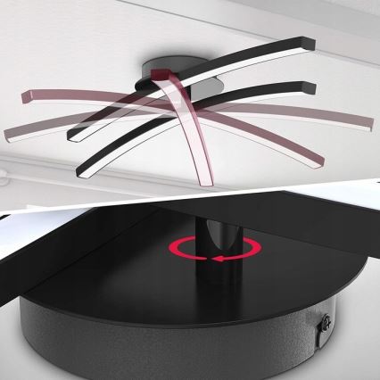 LED-потолочный светильник 2xLED/6W/230V 3000K черный