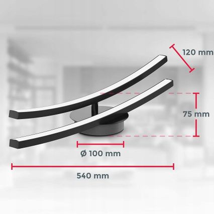 LED-потолочный светильник 2xLED/6W/230V 3000K черный