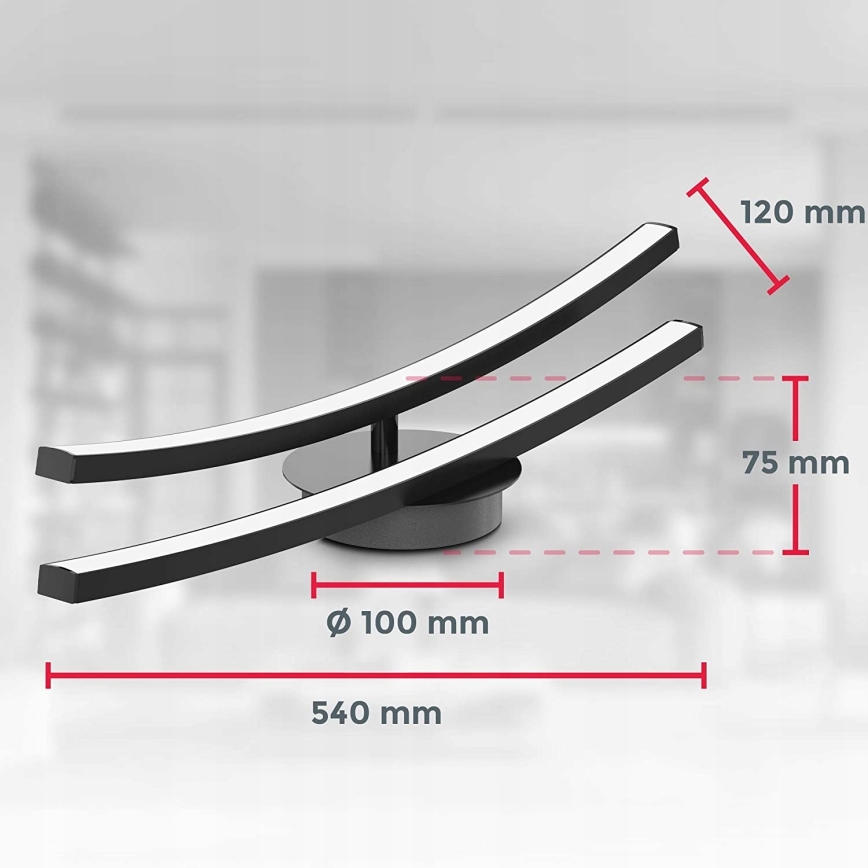 LED-потолочный светильник 2xLED/6W/230V 3000K черный