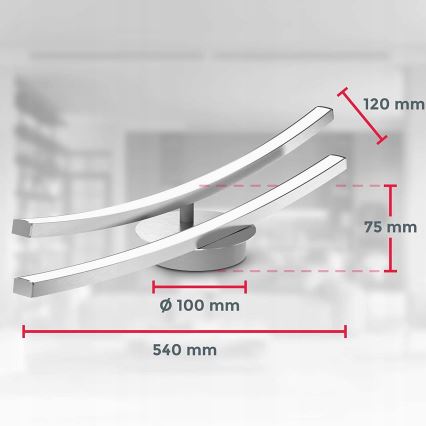 LED потолочный светильник 2xLED/6W/230V глянцевый хром