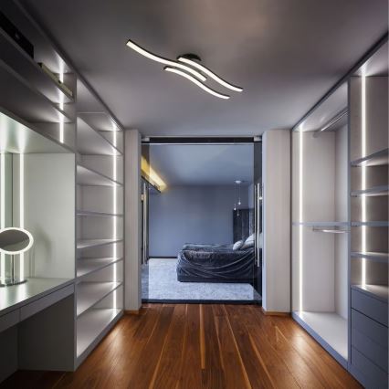 LED потолочный светильник 3×LED, 6 Вт, 230 В, 2700 К, черный