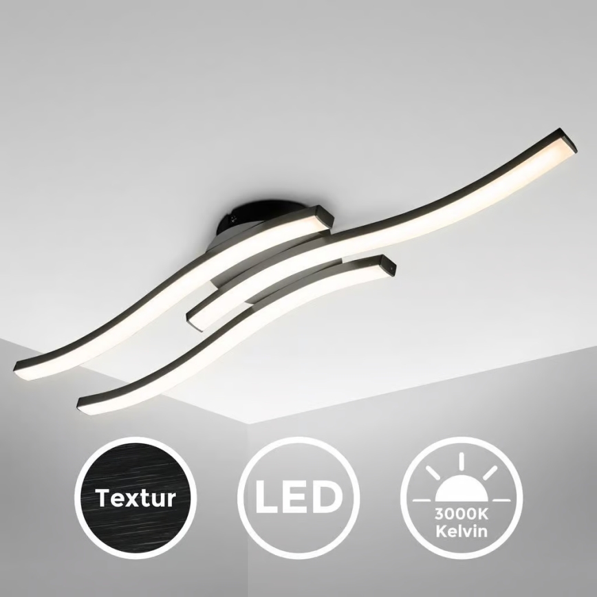 LED потолочный светильник 3×LED, 6 Вт, 230 В, 2700 К, черный