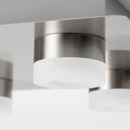 LED потолочный светильник 4xLED/4W/230V матовый хром