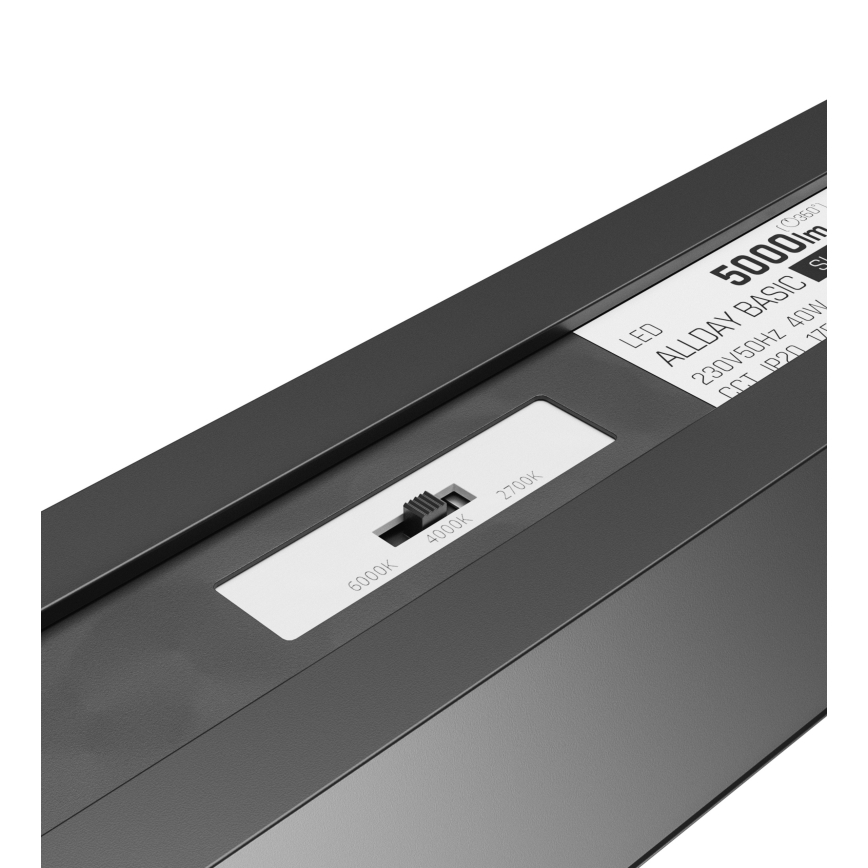 Светодиодный потолочный светильник ALLDAY BASIC LED/20/30/40 Вт/230 В 2700/4000/6000 K 120 см чёрный
