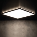 LED потолочный светильник AZPO LED/12,3W/230V 3000/4000/6000K 22,5x22,5 cm IP54 черный