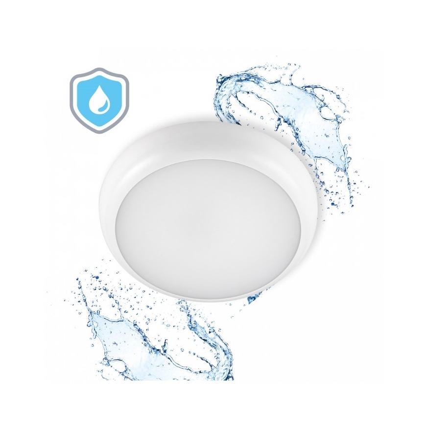 Светодиодный потолочный светильник для ванной DEFENDER LED/12/18/24W/230V 3000/4000/6500K IP65 диаметр 30 см, белый