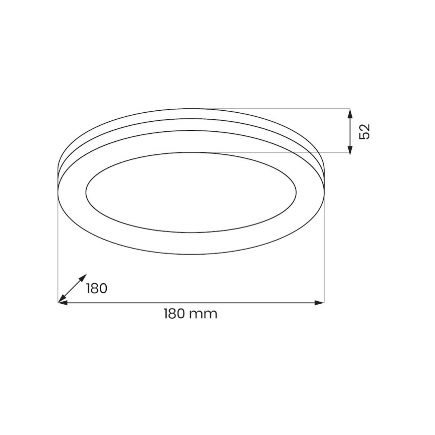 LED потолочный светильник для ванной MARLON LED/12W/230V диаметр 18 см IP54 белый