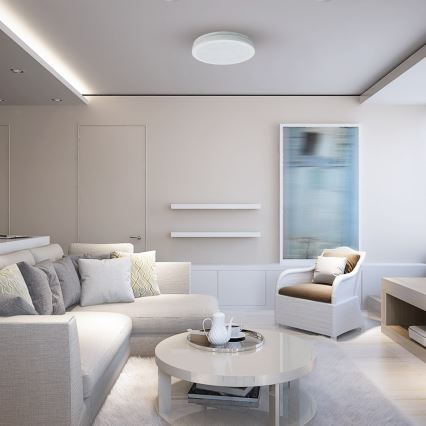 LED потолочный светильник для ванной MARLON LED/36W/230V, диаметр 30 см, IP54, белый