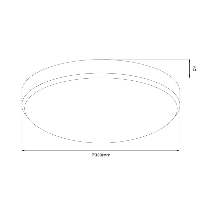 LED потолочный светильник для ванной MAYA LED/15W/230V диам. 33 см IP44 глянцевый хром