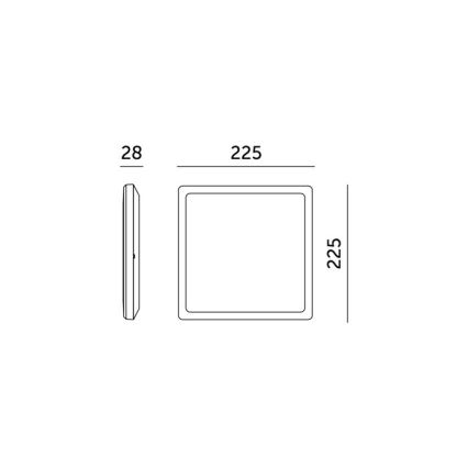 Светодиодный потолочный светильник для ванной NIVERA LED/12W/230V IP54 3000/4000/6000K 22,5x22,5 см белый