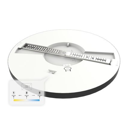 LED-потолочный светильник EVORA LED/18W/230V 3000/4000/6000K, диаметр 22,5 см, чёрный