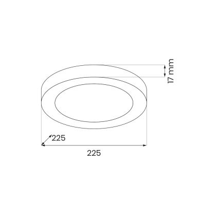 LED-потолочный светильник EVORA LED/18W/230V 3000/4000/6000K, диаметр 22,5 см, чёрный