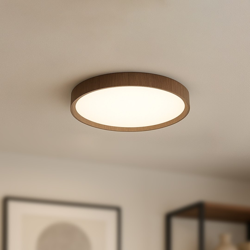 LED потолочный светильник FOREST, 24 Вт, 230 В, диаметр 39 см, коричневый